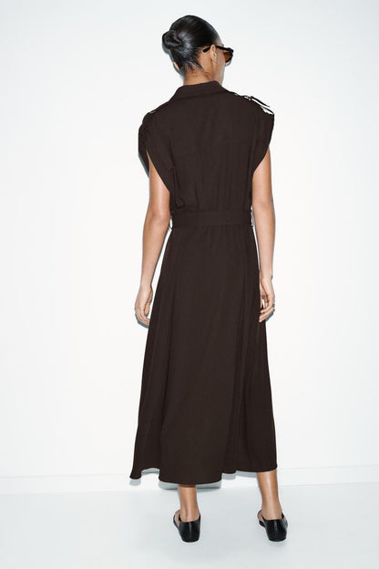 MIDI DRESS WITH BELT