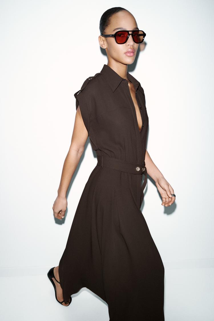 MIDI DRESS WITH BELT