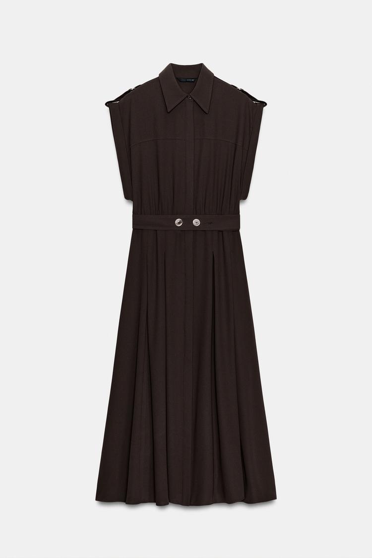 MIDI DRESS WITH BELT