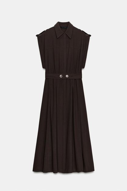 MIDI DRESS WITH BELT
