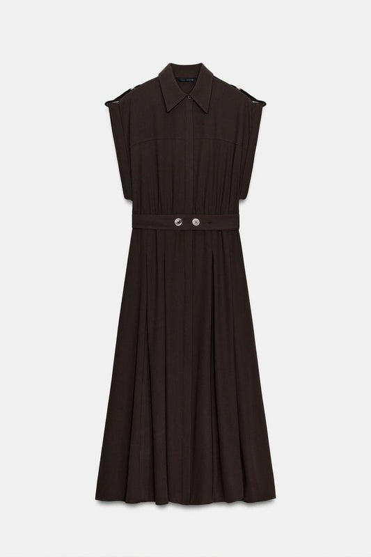 MIDI DRESS WITH BELT