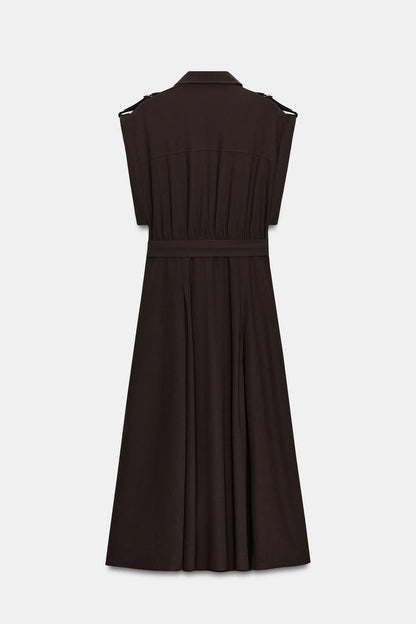 MIDI DRESS WITH BELT