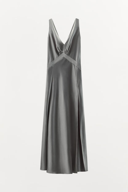 LONG SATIN DRESS