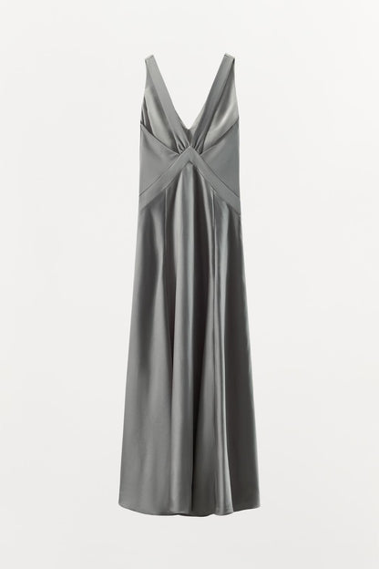 LONG SATIN DRESS