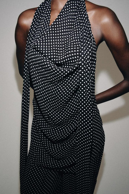 HALTER NECK DOT TOP