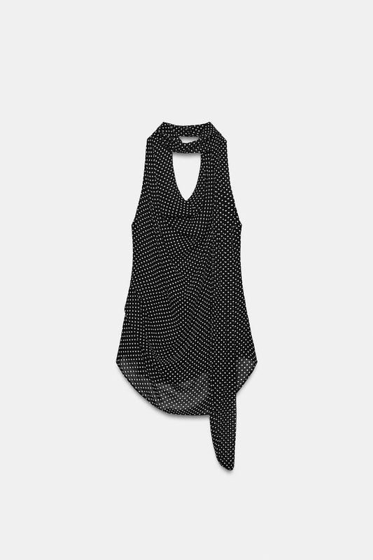 HALTER NECK DOT TOP