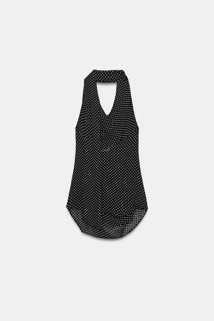 HALTER NECK DOT TOP