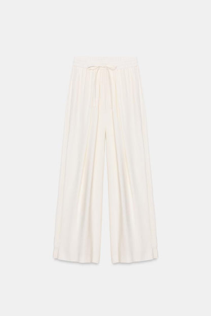 FLOWING TROUSERS WITH ADJUSTABLE HEM