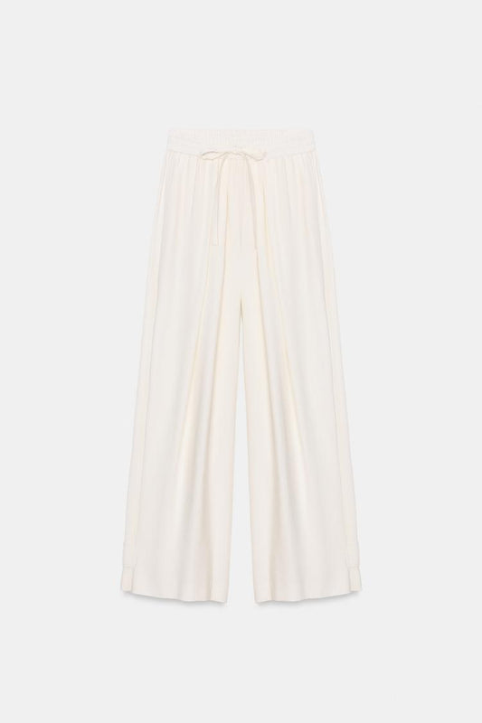 FLOWING TROUSERS WITH ADJUSTABLE HEM