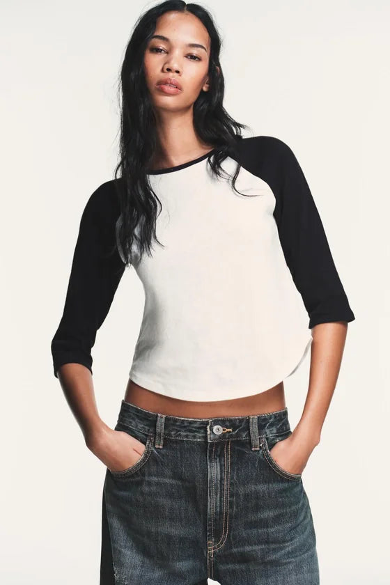 TRF MID-RISE BAGGY BALLOON JEANS