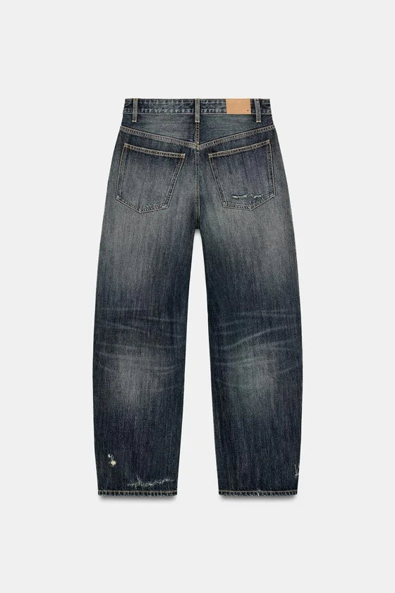 TRF MID-RISE BAGGY BALLOON JEANS