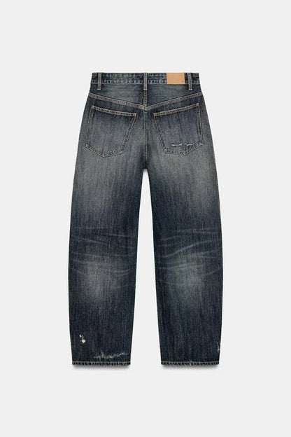 TRF MID-RISE BAGGY BALLOON JEANS