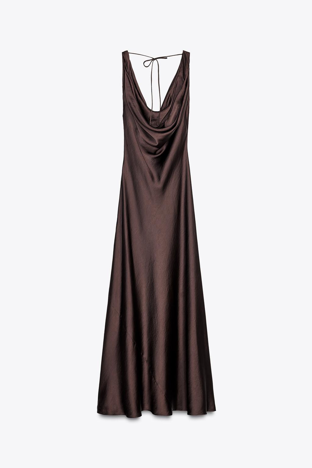 LONG SATIN DRESS