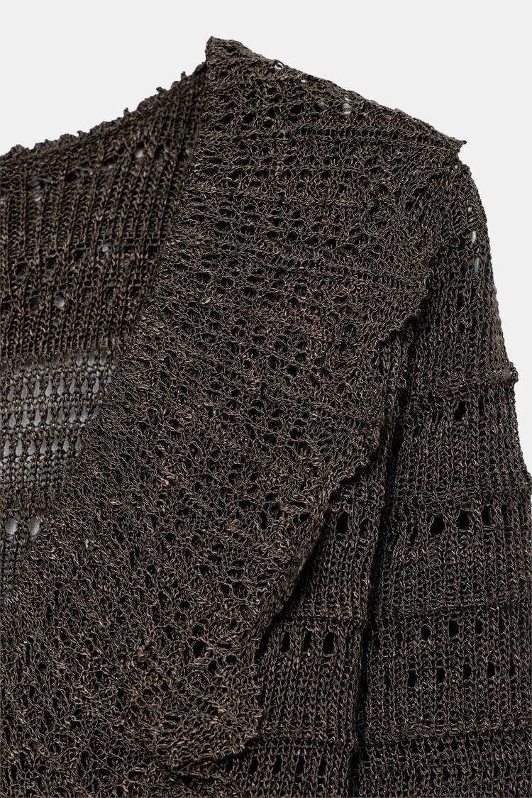 POINTELLE KNIT DRESS WITH RUFFLES