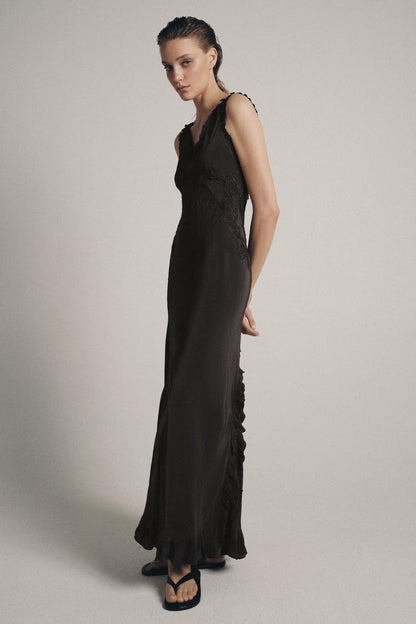 EMBROIDERED LONG DRESS