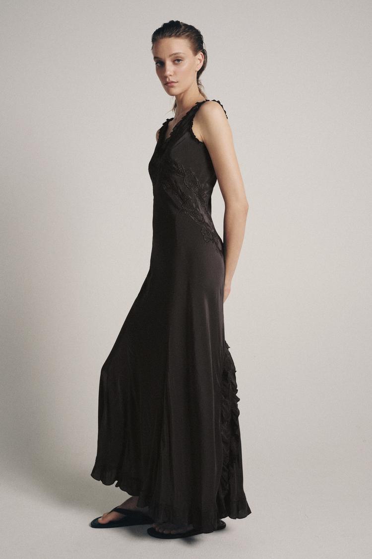 EMBROIDERED LONG DRESS