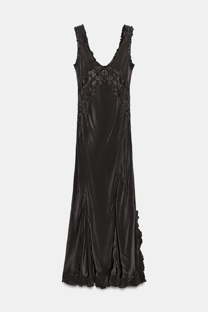 EMBROIDERED LONG DRESS
