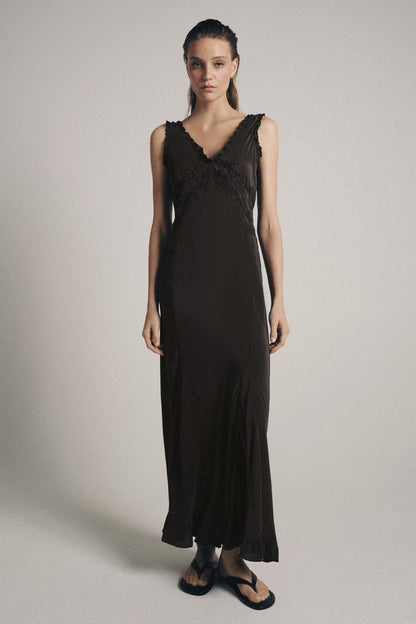 EMBROIDERED LONG DRESS