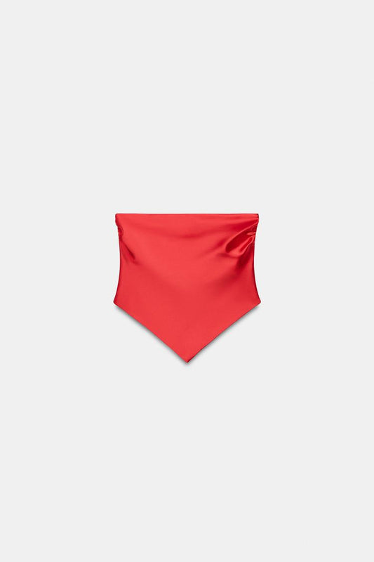 SATIN BANDEAU TOP