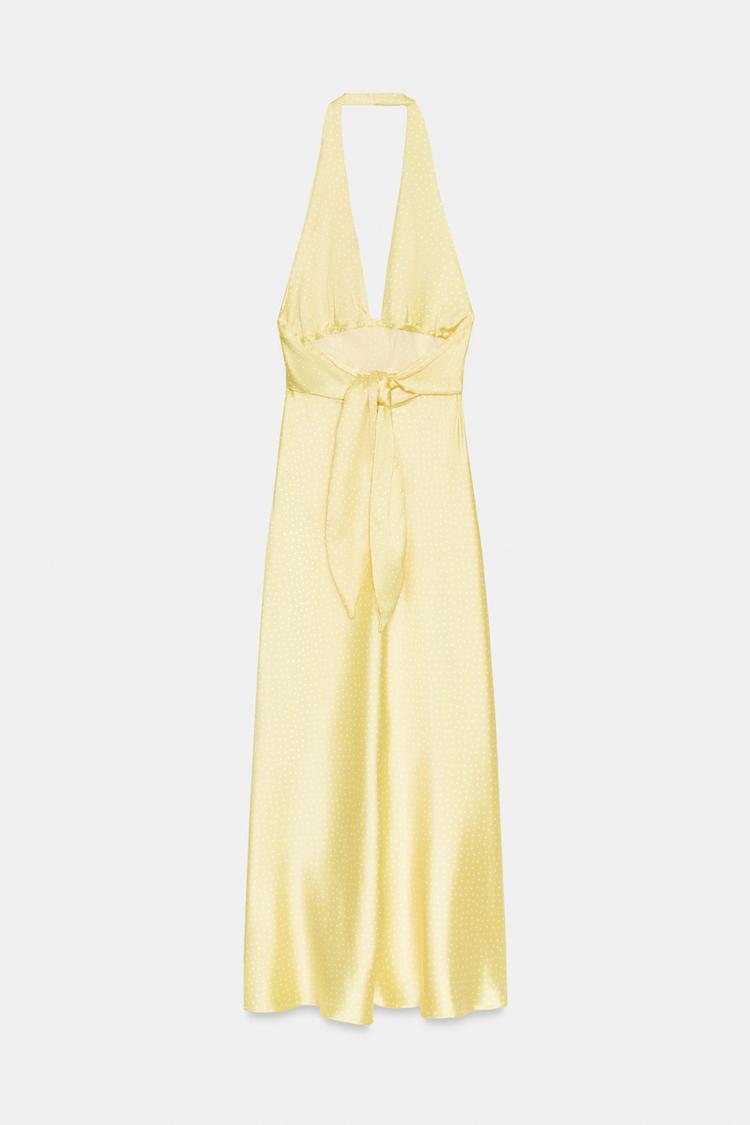 SATIN POLKA DOT MIDI DRESS