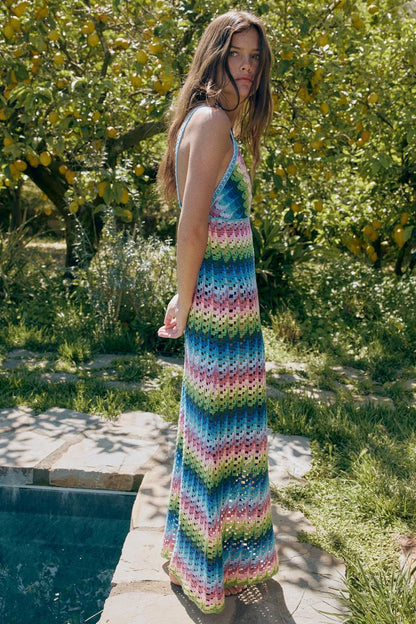 LONG STRAPPY KNIT DRESS