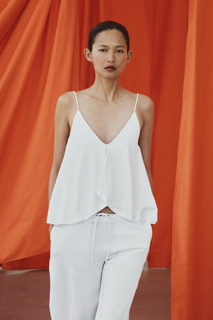 SUPIMA® COTTON TOP WITH RUFFLES
