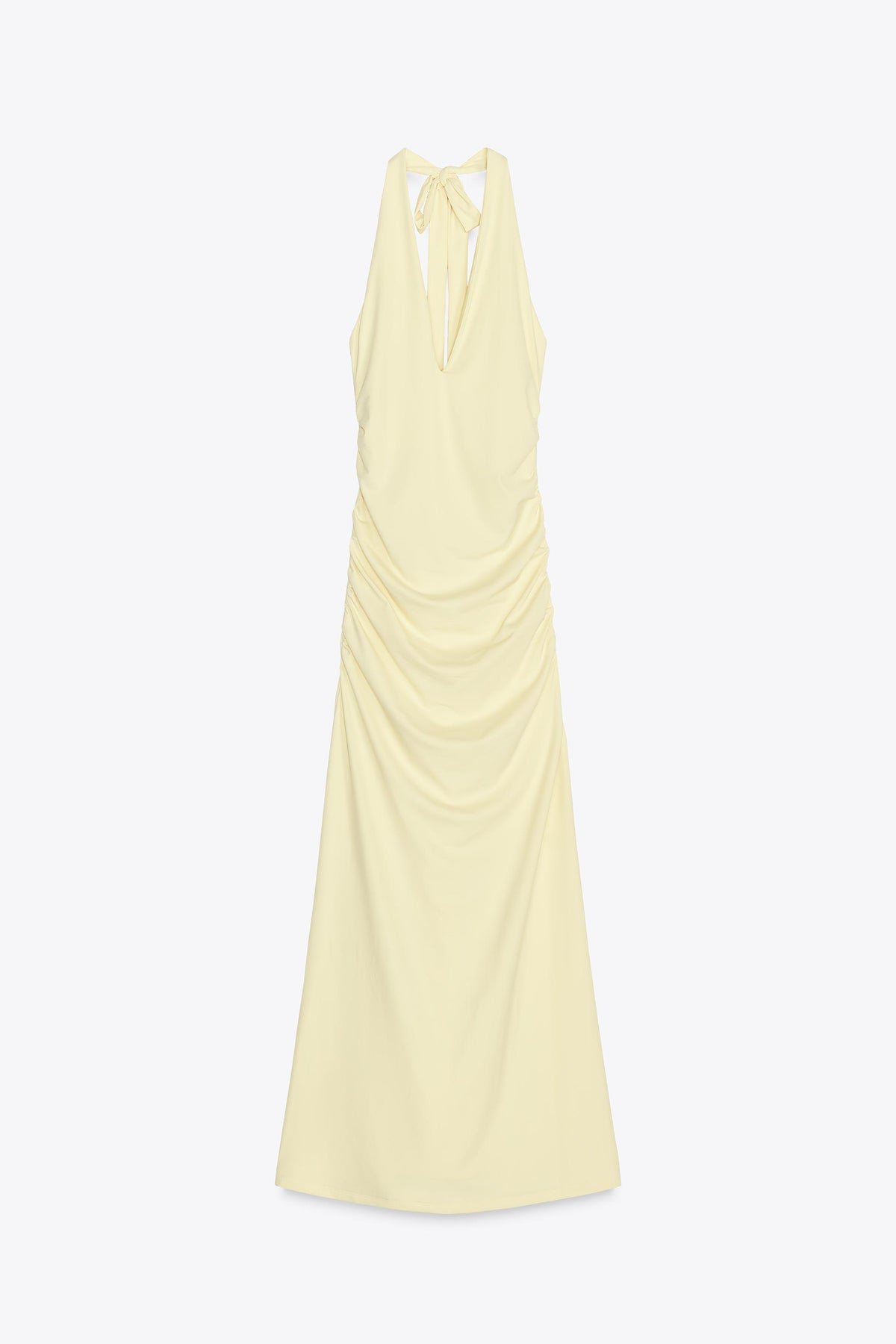 POLYAMIDE HALTER LONG DRESS