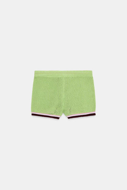 KNIT SHORTS WITH ELASTIC WAIST