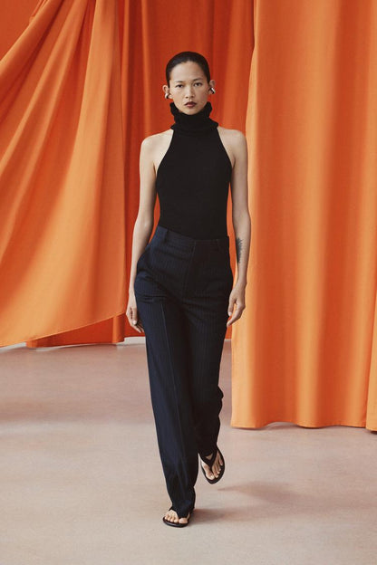 PINSTRIPED TROUSERS