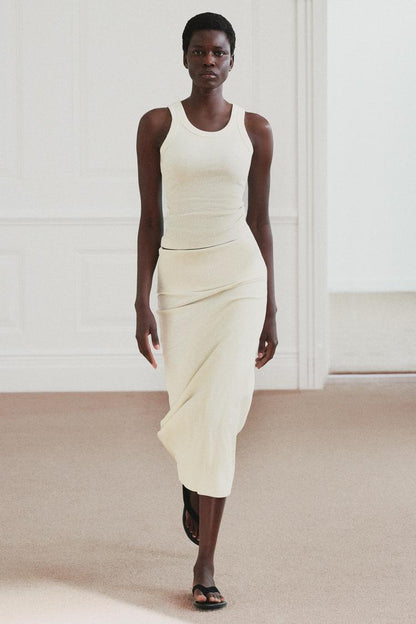 RUSTIC RIBBED SKIRT