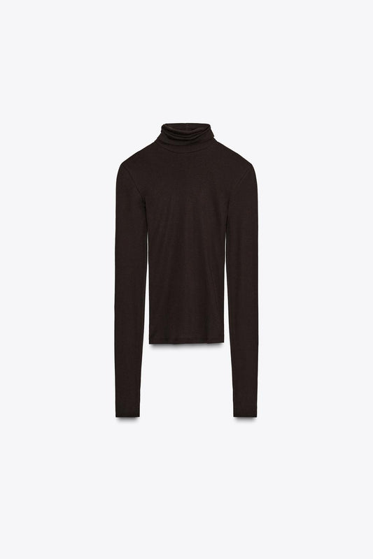 SLIM FIT HIGH NECK T-SHIRT
