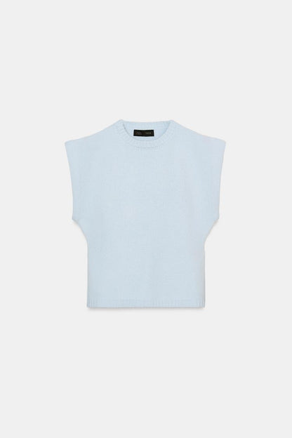 KNIT WAISTCOAT WITH DEFINED SHOULDERS