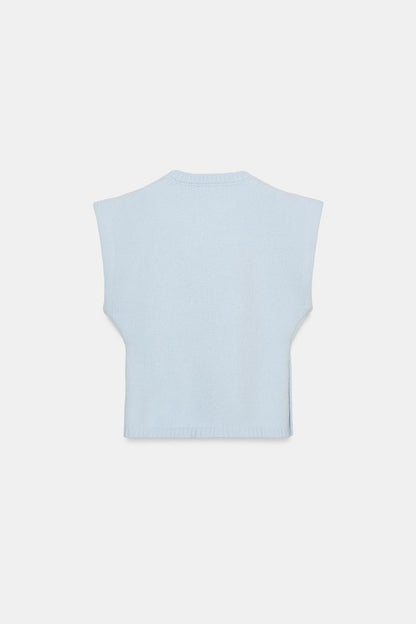 KNIT WAISTCOAT WITH DEFINED SHOULDERS