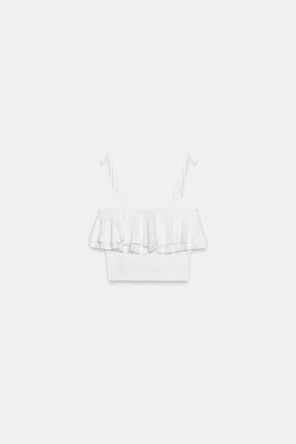 RUFFLED KNIT TOP