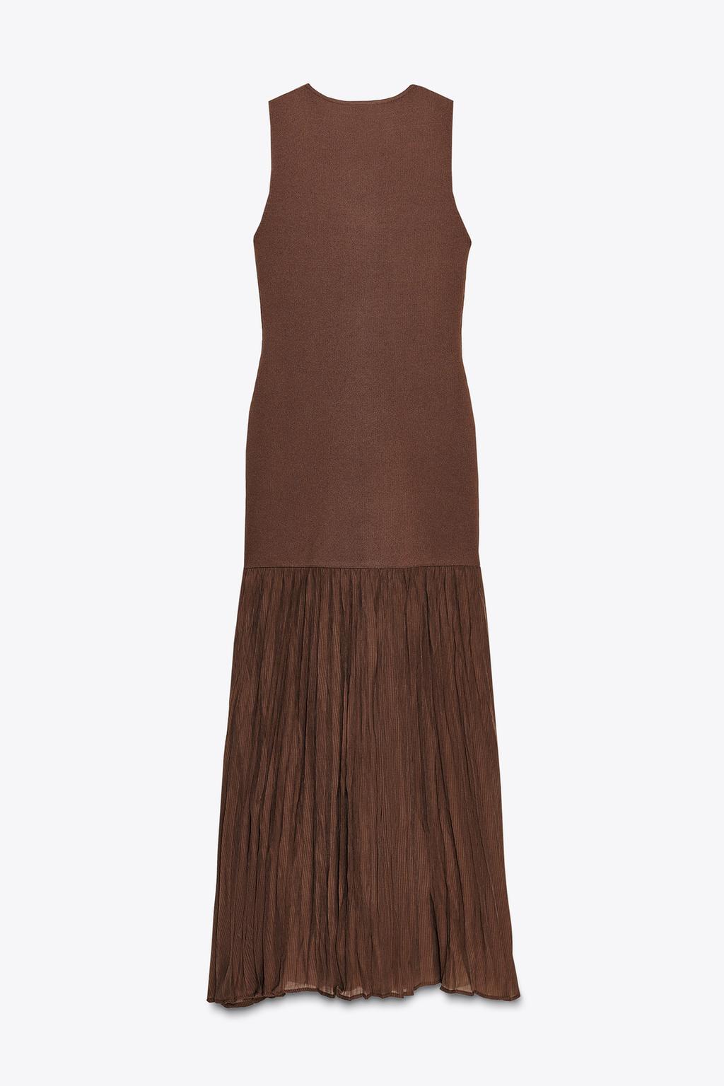 CONTRAST KNIT DRESS