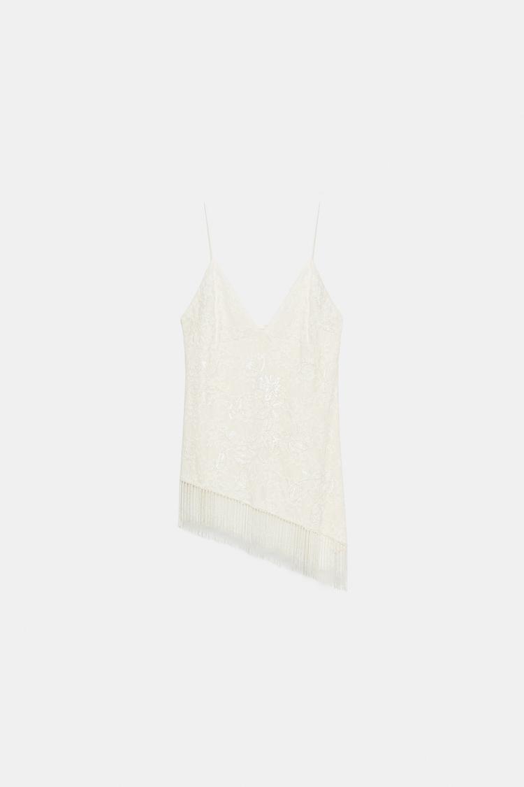 BEADED LACE TOP