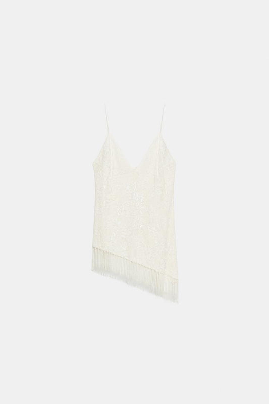 BEADED LACE TOP