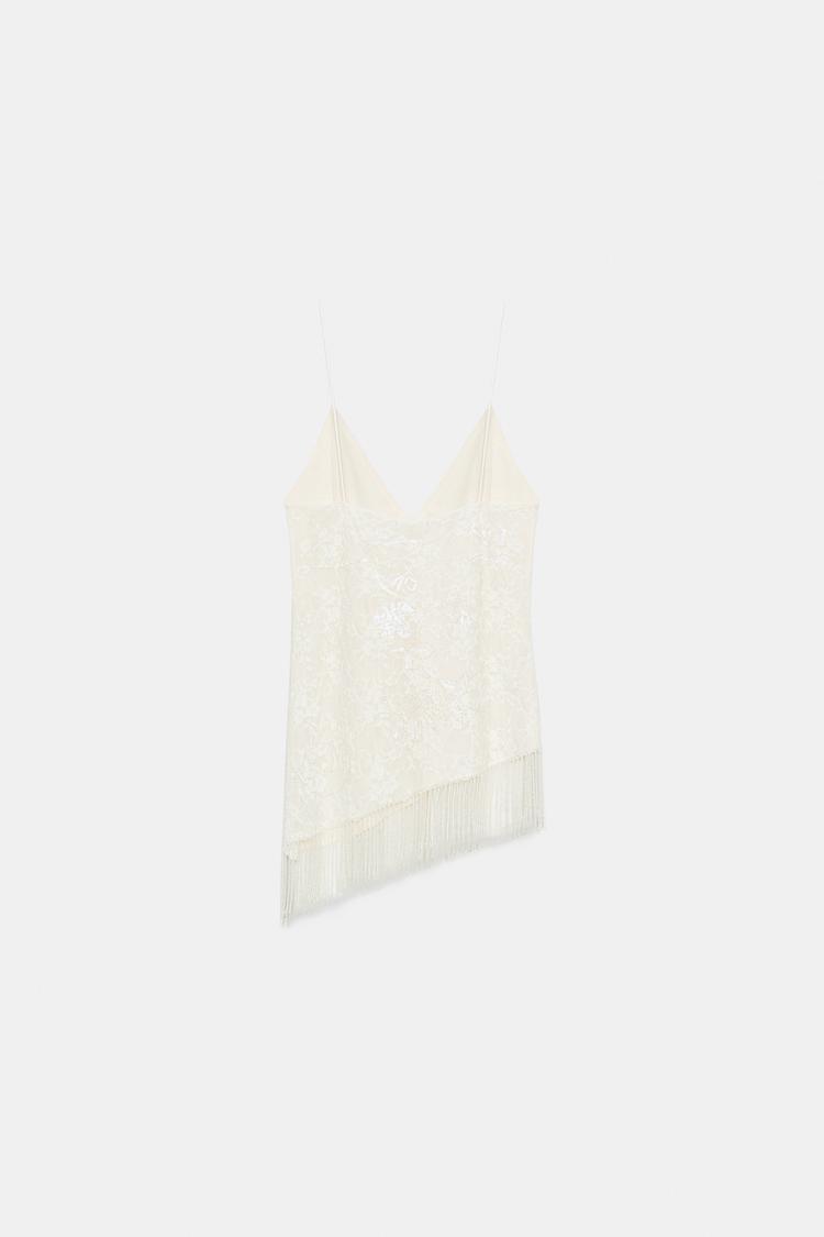 BEADED LACE TOP