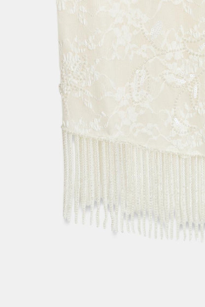 BEADED LACE TOP