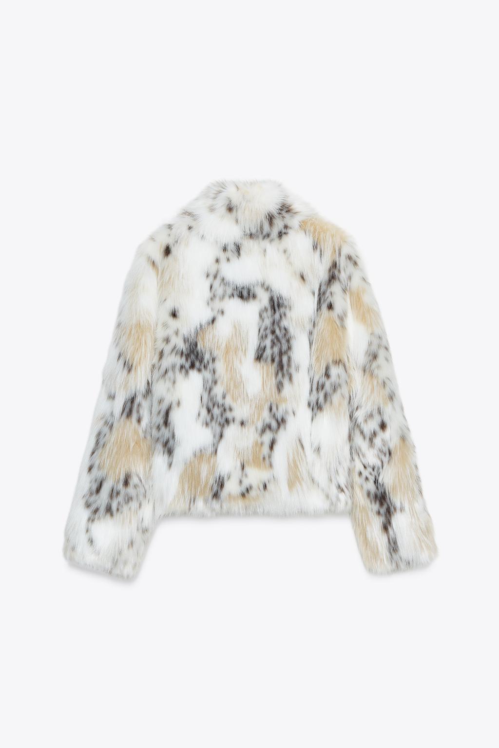 SHORT FAUX FUR COAT