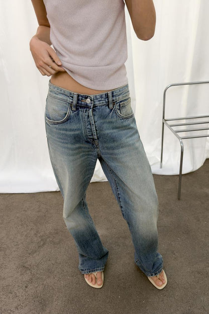TRF MID-WAIST BOYFRIEND JEANS