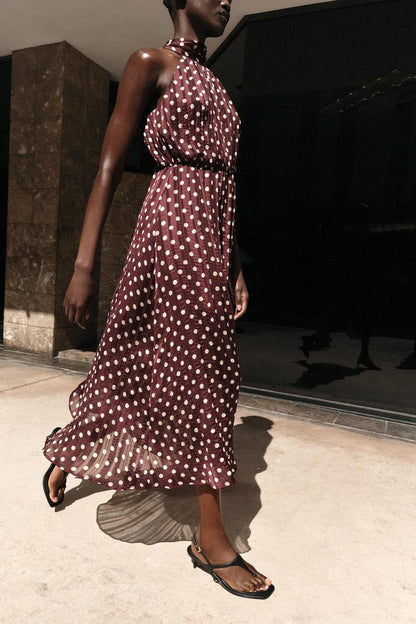 POLKA DOT MIDI DRESS