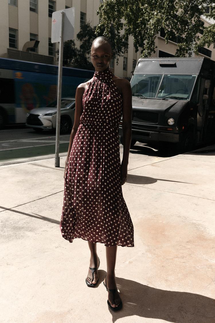 POLKA DOT MIDI DRESS