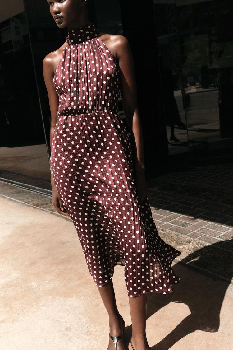 POLKA DOT MIDI DRESS