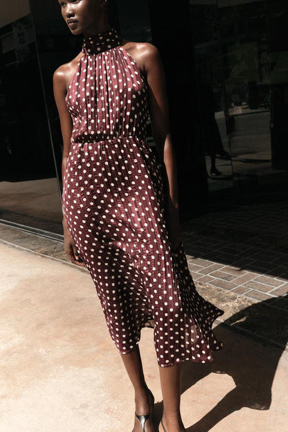 POLKA DOT MIDI DRESS