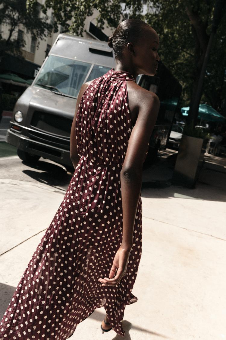 POLKA DOT MIDI DRESS