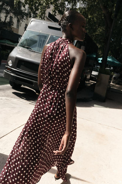 POLKA DOT MIDI DRESS