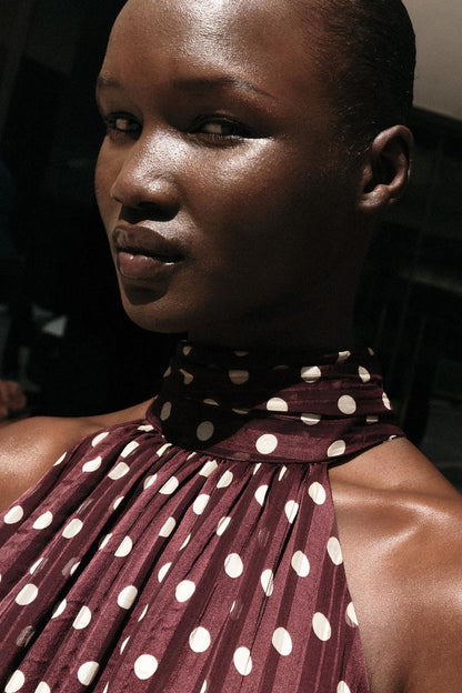 POLKA DOT MIDI DRESS