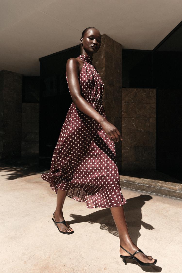 POLKA DOT MIDI DRESS