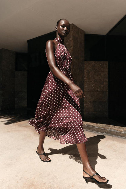 POLKA DOT MIDI DRESS